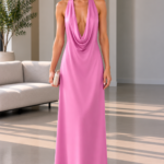 Vestido satin halter