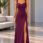 Vestido uva oscuro