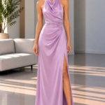 Vestido lila halter